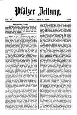 Pfälzer Zeitung Freitag 21. Januar 1859