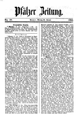 Pfälzer Zeitung Montag 24. Januar 1859