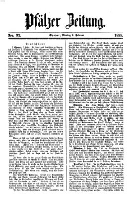 Pfälzer Zeitung Montag 7. Februar 1859