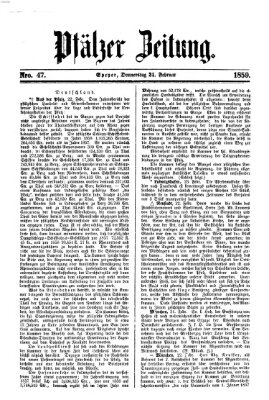 Pfälzer Zeitung Donnerstag 24. Februar 1859