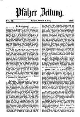 Pfälzer Zeitung Mittwoch 9. März 1859