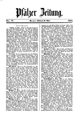 Pfälzer Zeitung Mittwoch 30. März 1859