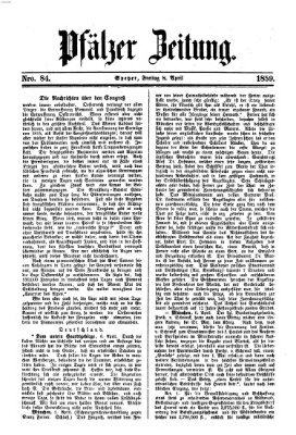 Pfälzer Zeitung Freitag 8. April 1859