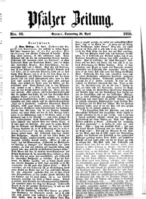 Pfälzer Zeitung Donnerstag 28. April 1859