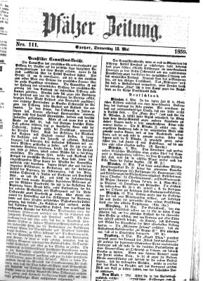 Pfälzer Zeitung Donnerstag 12. Mai 1859