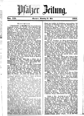 Pfälzer Zeitung Samstag 21. Mai 1859