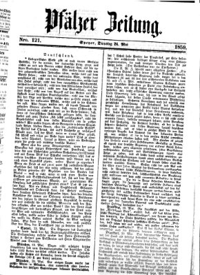 Pfälzer Zeitung Dienstag 24. Mai 1859