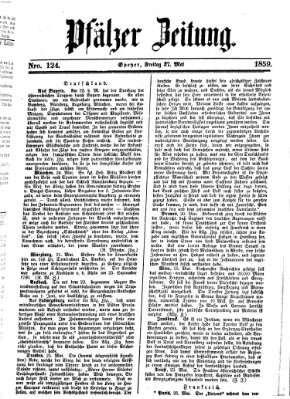 Pfälzer Zeitung Freitag 27. Mai 1859