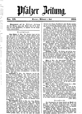 Pfälzer Zeitung Mittwoch 1. Juni 1859