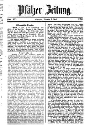 Pfälzer Zeitung Dienstag 7. Juni 1859