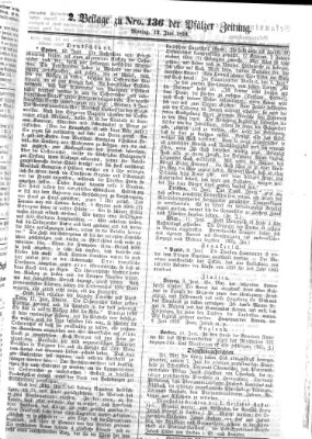 Pfälzer Zeitung Montag 13. Juni 1859