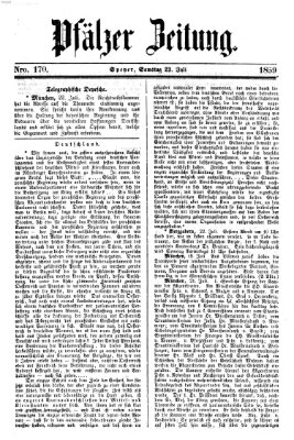 Pfälzer Zeitung Samstag 23. Juli 1859