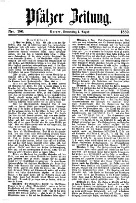 Pfälzer Zeitung Donnerstag 4. August 1859