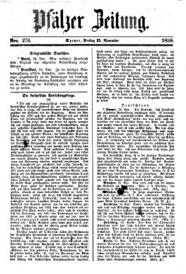 Pfälzer Zeitung Freitag 25. November 1859