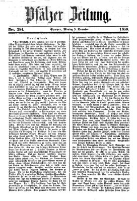 Pfälzer Zeitung Montag 5. Dezember 1859