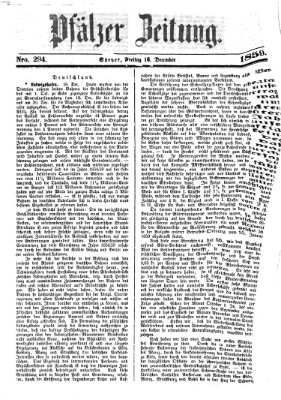 Pfälzer Zeitung Freitag 16. Dezember 1859