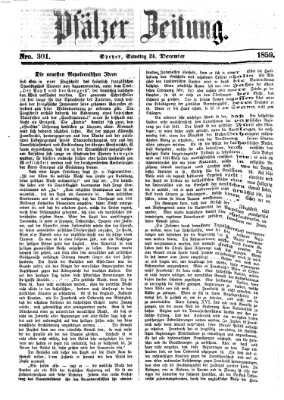 Pfälzer Zeitung Samstag 24. Dezember 1859