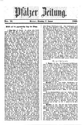 Pfälzer Zeitung Dienstag 17. Januar 1860