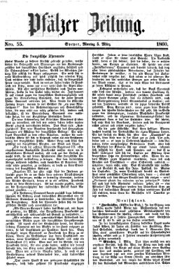 Pfälzer Zeitung Montag 5. März 1860