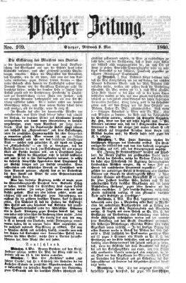 Pfälzer Zeitung Mittwoch 9. Mai 1860