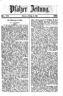 Pfälzer Zeitung Freitag 11. Mai 1860