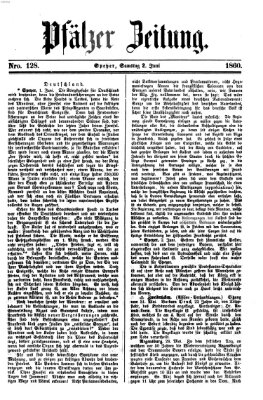 Pfälzer Zeitung Samstag 2. Juni 1860