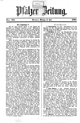 Pfälzer Zeitung Montag 2. Juli 1860