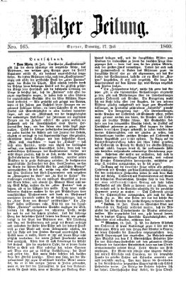 Pfälzer Zeitung Dienstag 17. Juli 1860