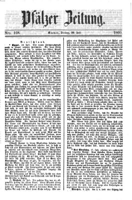 Pfälzer Zeitung Freitag 20. Juli 1860