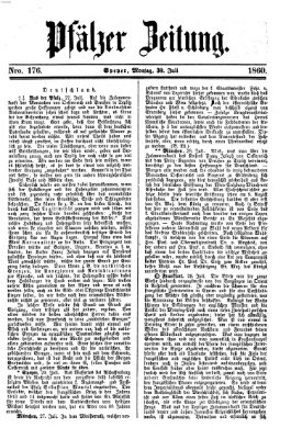 Pfälzer Zeitung Montag 30. Juli 1860