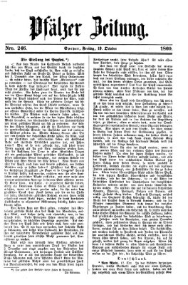 Pfälzer Zeitung Freitag 19. Oktober 1860