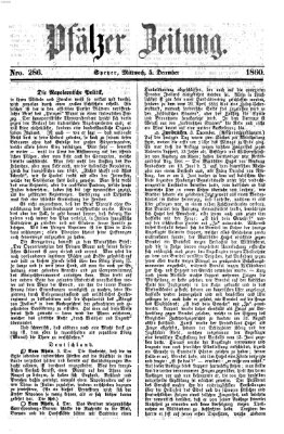 Pfälzer Zeitung Mittwoch 5. Dezember 1860