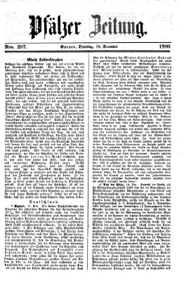 Pfälzer Zeitung Dienstag 18. Dezember 1860