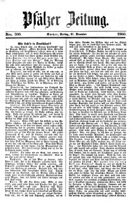 Pfälzer Zeitung Freitag 21. Dezember 1860