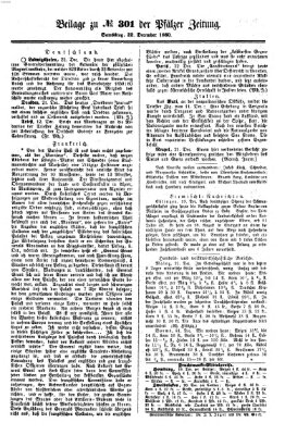 Pfälzer Zeitung Samstag 22. Dezember 1860