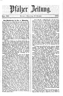 Pfälzer Zeitung Donnerstag 27. Dezember 1860