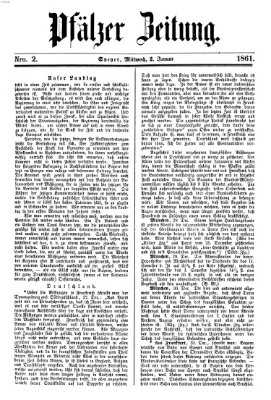 Pfälzer Zeitung Mittwoch 2. Januar 1861