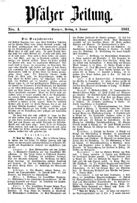 Pfälzer Zeitung Freitag 4. Januar 1861