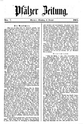 Pfälzer Zeitung Dienstag 8. Januar 1861