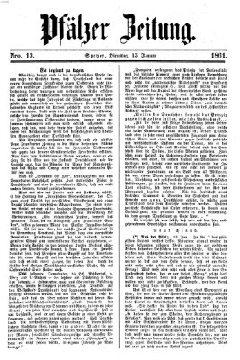 Pfälzer Zeitung Dienstag 15. Januar 1861