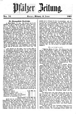 Pfälzer Zeitung Mittwoch 16. Januar 1861