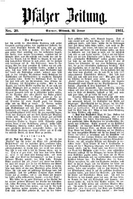 Pfälzer Zeitung Mittwoch 23. Januar 1861