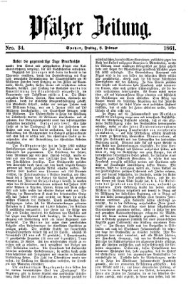 Pfälzer Zeitung Freitag 8. Februar 1861