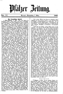 Pfälzer Zeitung Donnerstag 7. März 1861