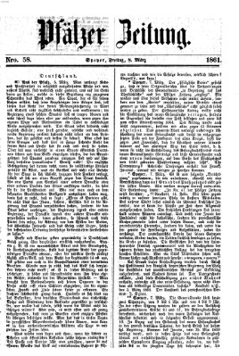 Pfälzer Zeitung Freitag 8. März 1861