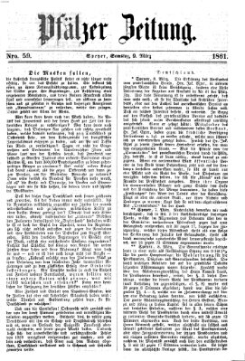 Pfälzer Zeitung Samstag 9. März 1861