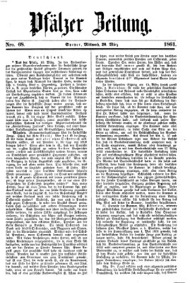 Pfälzer Zeitung Mittwoch 20. März 1861