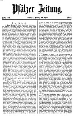 Pfälzer Zeitung Freitag 26. April 1861