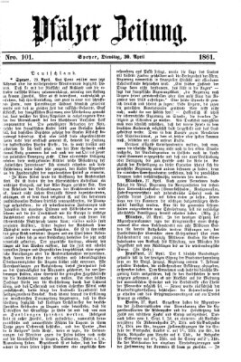 Pfälzer Zeitung Dienstag 30. April 1861