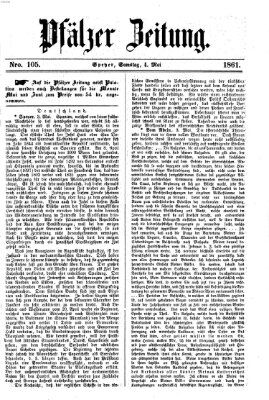 Pfälzer Zeitung Samstag 4. Mai 1861